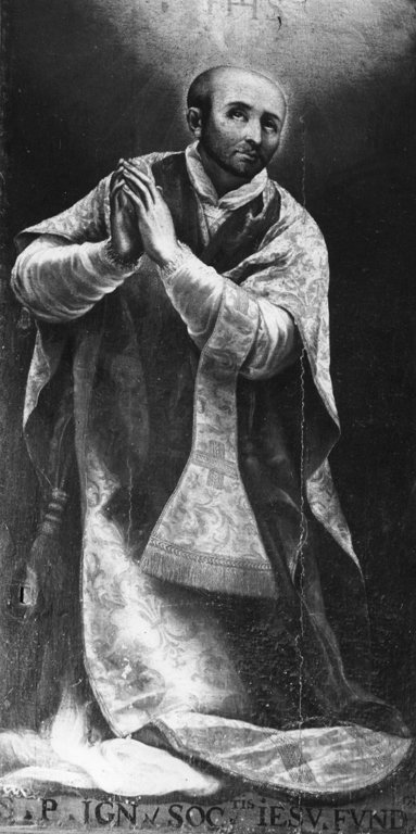 Sant'Ignazio in preghiera (dipinto) by Carracci Annibale (sec. XVII)